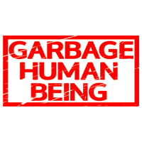 Garbage Human Being Stamp